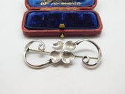 American Sterling Silver Stuart Nye Dogwood Floral Silver Brooch Vintage