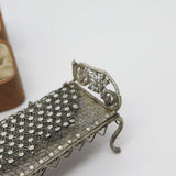 19th Century Chinese Sterling Silver Miniature Filigree Bench Antique c1880 AF