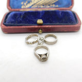 Sterling Silver Wedding & Engagement Ring Charm Pendant Vintage c1970