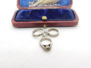 Sterling Silver Wedding & Engagement Ring Charm Pendant Vintage c1970