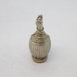 Sterling Silver Chianti Wine Charm Pendant Vintage c1970