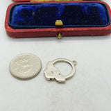 Sterling Silver Rose Charm Pendant Vintage c1970