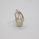 Sterling Silver Wine/Champagne In Ice Bucket Charm Pendant Vintage c1970