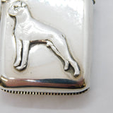 Victorian Sterling Silver Bulldog Pattern Vesta Case Antique 1901 Birmingham