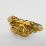 800 Grade Silver & Colourful Enamel Filigree Butterfly Brooch Vintage