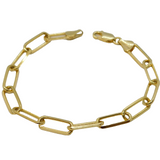 Contemporary Sterling Silver Gilt Trombone Link Bracelet Vintage c2000s