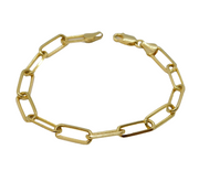 Contemporary Sterling Silver Gilt Trombone Link Bracelet Vintage c2000s