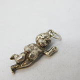 Sterling Silver Cupid Charm Pendant Vintage c1970s
