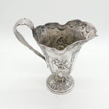 19th Century Large Dutch Silver Plated Tavern Scene Beer Ewer Antique c1820s