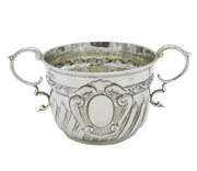 Victorian Sterling Silver Swirl Pattern Porringer Cup Antique 1898 London