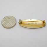 K. Hestenes Norwegian Sterling Silver Enamel Reindeer Sled Brooch Vintage