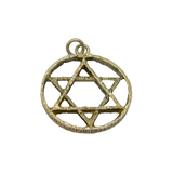 Sterling Silver Cut Out Textured Star Of David Charm Or Pendant Vintage c1970s