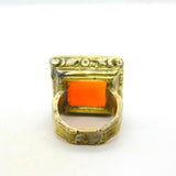 George III 9ct Gold, Carnelian Agate 'VL' Initial Seal Signet Ring Antique c1790