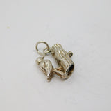 Sterling Silver Bird On Branch Charm Pendant Vintage c1970