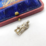 Sterling Silver English Medieval King with Orb Charm Pendant Vintage c1970