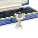 Sterling Silver Wine Goblet Charm Pendant Vintage c1970