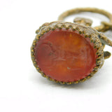 Georgian Gilt Metal Watch Key & Intaglio Fob Seal Depicting Atlas Antique c1820s