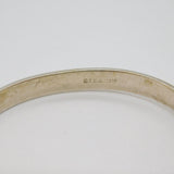 Sterling Silver Floral Pattern Hinged Bangle Bracelet Vintage 1966 Birmingham