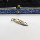 Sterling Silver Little Dancing Shoe Charm Pendant Vintage c1970