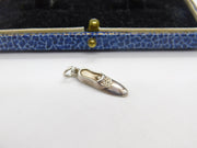 Sterling Silver Little Dancing Shoe Charm Pendant Vintage c1970