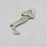 Sterling Silver & Enamel 'Boot of Italy' Souvenir Pendant Charm Vintage c1960s