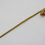Victorian Rolled Gold & Amethyst Set Drop Stick Pin Antique c1880s