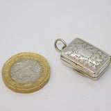 William IV Sterling Silver Floral Pattern Vinaigrette Antique 1834 Birmingham