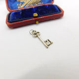 Sterling Silver Commemorative 21st Birthday Key Charm Pendant Vintage c1970