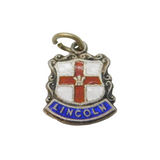 Sterling Silver Enamel Lincoln Souvenir Charm Pendant Vintage c1970