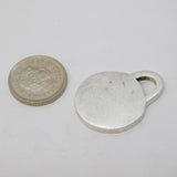 Sterling Silver Lock Style Drop Charm Pendant Vintage c1970
