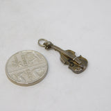 Sterling Silver Musical Violin Charm Pendant Vintage c1970