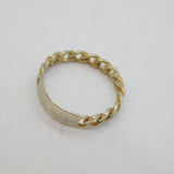 Sterling Silver Flat Curb Style Identity Band Ring Vintage 1977 Size O