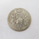 Queen Victoria .925 Silver Half Crown Coin Antique 1879 Fair Condition