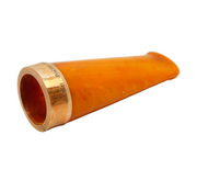 Edwardian 9ct Rose Gold Block Amber Cheroot Holder Antique 1909 Birmingham