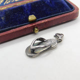 Sterling Silver Flip Flop Sandals Holiday Charm Pendant Vintage c1970