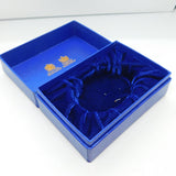 Blue Tooled Leather 'Bilston & Battersea Enamels' Box Vintage c1960