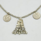 19th Century Ethiopian Silver Plated Tribal Style Coin Necklace Antique c1880
