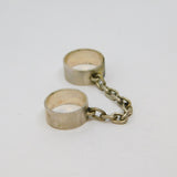Sterling Silver Shackle Style Double Studio Ring Vintage c1970 Size J 1/2 & N