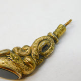 19th Century Rolled Glld & Bloodstone Horse Hoof Fob Antique c1880s