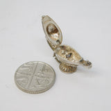 Sterling Silver Genie in the Lamp Charm Pendant Vintage c1970