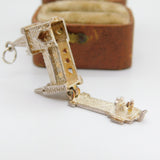 Sterling Silver Church on Wedding Day Charm Pendant Vintage c1970