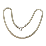 Chunky Studio Sterling Silver Snake Chain Necklace Vintage c1970s