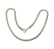 Chunky Studio Sterling Silver Snake Chain Necklace Vintage c1970s