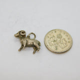Sterling Silver Aries The Ram Horoscope Charm Pendant Vintage 1957 Birmingham