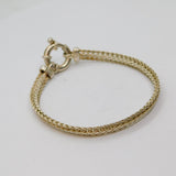 Italian Sterling Silver Flat Snake Mixed Height Studio Bracelet Modern c1990