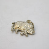 Sterling Silver Warthog Charm Pendant Vintage c1970