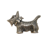 Sterling Silver Little Westie Terrier Dog Brooch Pin Vintage c1970