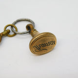 Georgian Gilt Metal 'Thomas' Named Fob Seal & Watch Key on Split Ring Antique