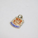 Sterling Silver Prestatyn Enamel Shield Souvenir Charm Pendant Vintage c1970