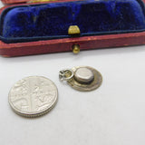 Sterling Silver Boater Hat Charm Pendant Vintage c1970